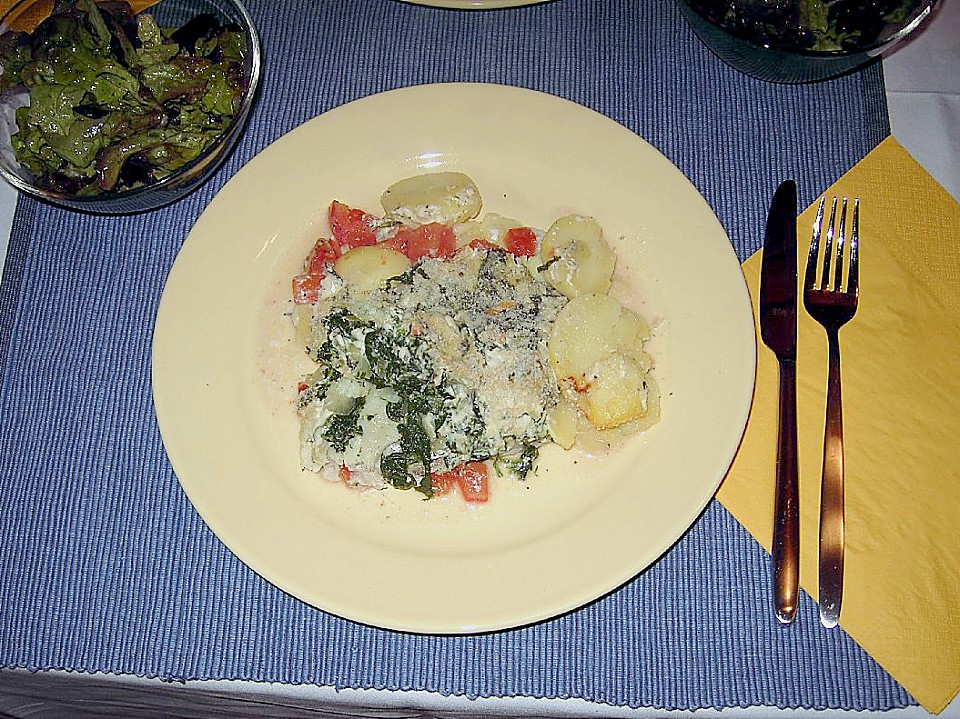 Kartoffel - Spinat - Lachs Auflauf von Johannnes | Chefkoch.de