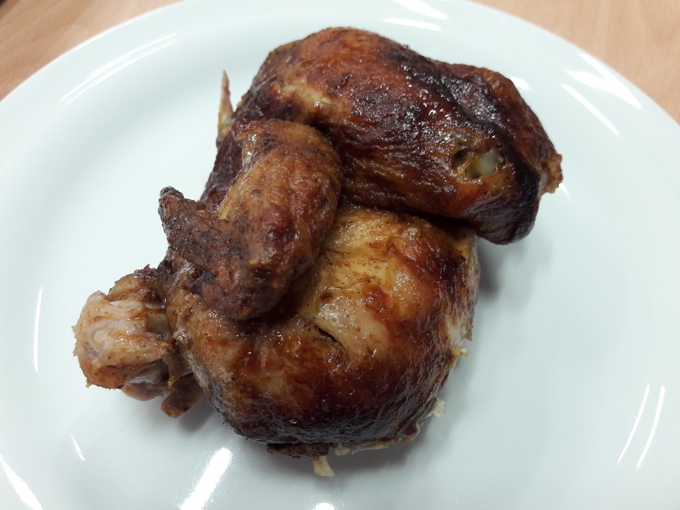 Toddys halbes Hähnchen super knusprig mit Gewürzlack von Mindmaster1973 Chefkoch.de