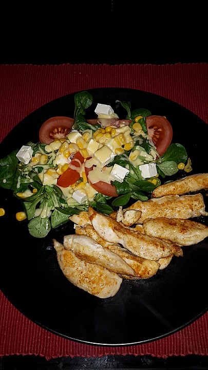 Frischer Feldsalat mit Honig-Senf Dressing von Marc89 | Chefkoch.de