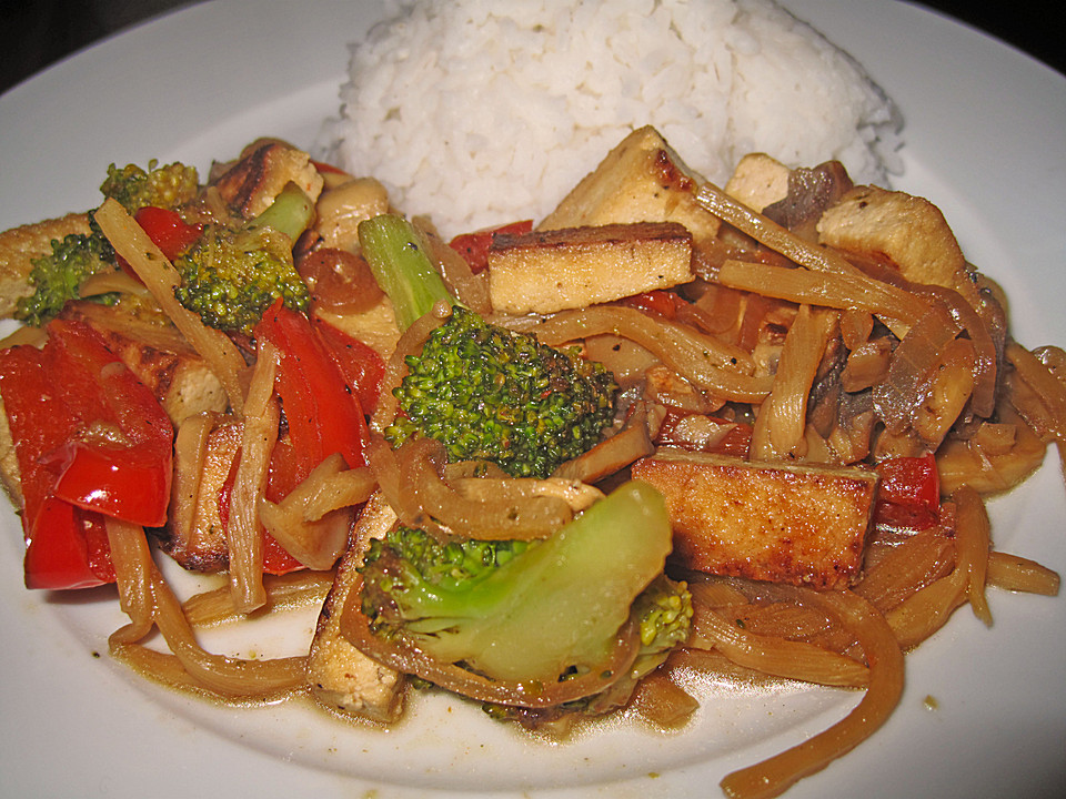 Chinesisches Gemüse mit Tofu und Reis von -cendrillon- | Chefkoch.de