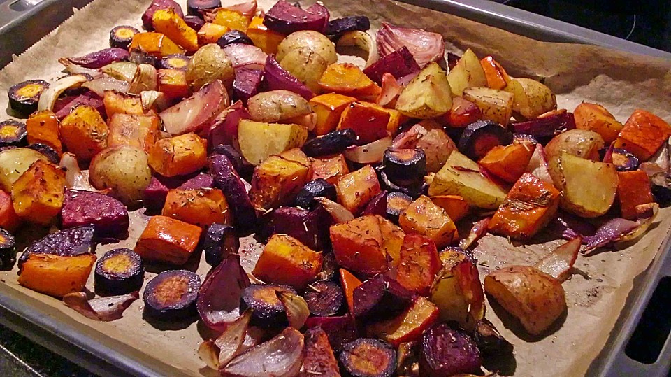 Herbstgemüse aus dem Ofen mit Ziegenkäsedip von Texasbabe | Chefkoch.de