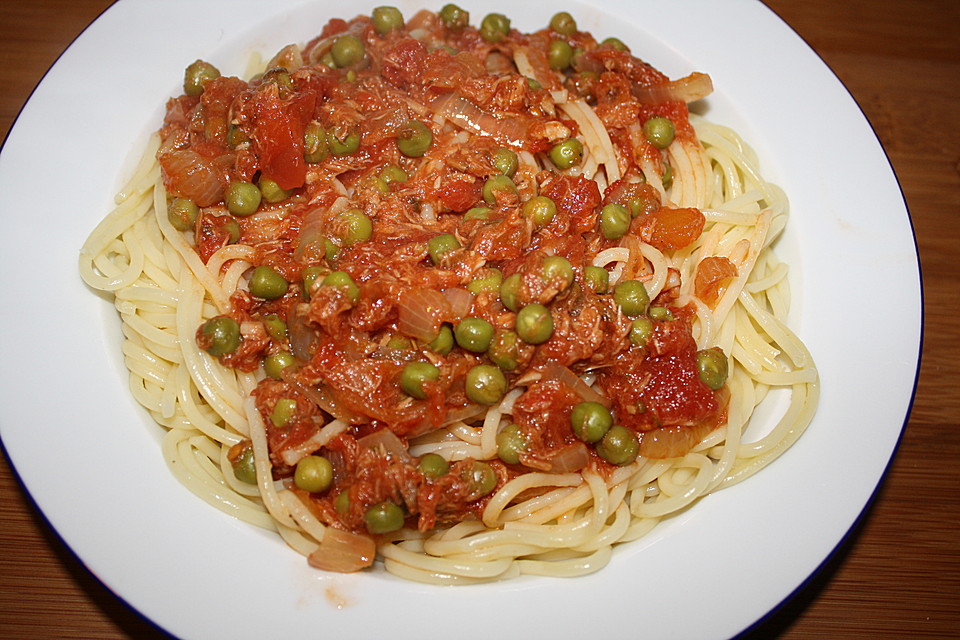Spaghetti mit Thunfischsoße von McMoe | Chefkoch.de