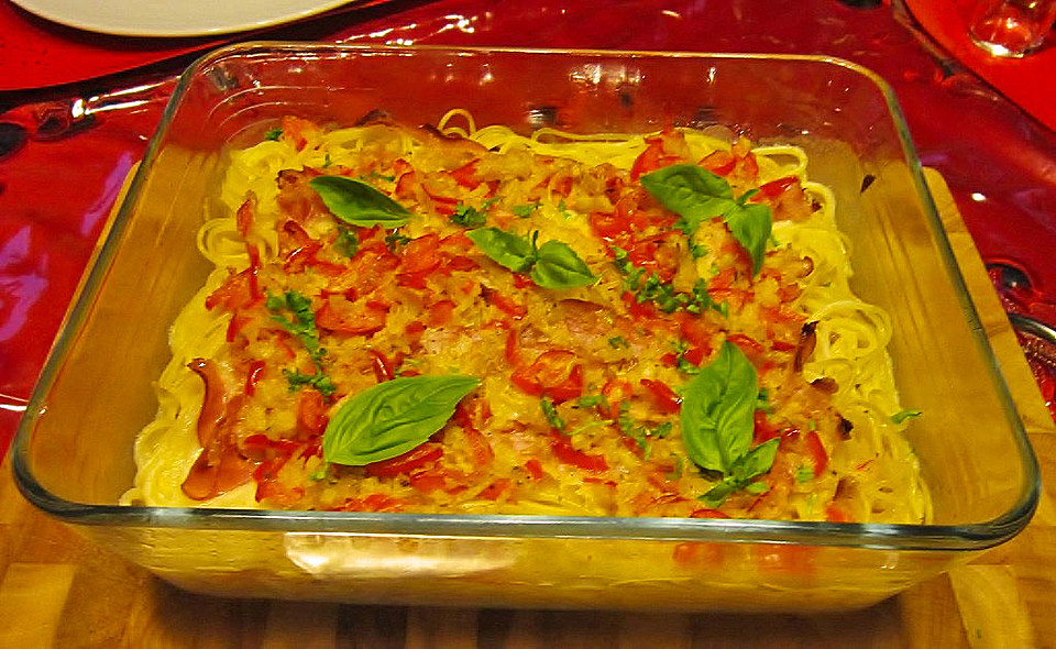 Spaghettiauflauf mit Speck von trekneb | Chefkoch.de