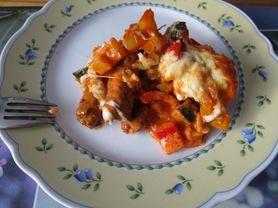 Cevapcici-Gemüse-Gratin von Wollmausjägerin | Chefkoch.de