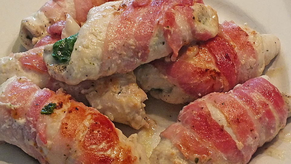 Hähnchenbrust-Bärlauch-Rouladen mit Bacon und Käse von badegast1 ...