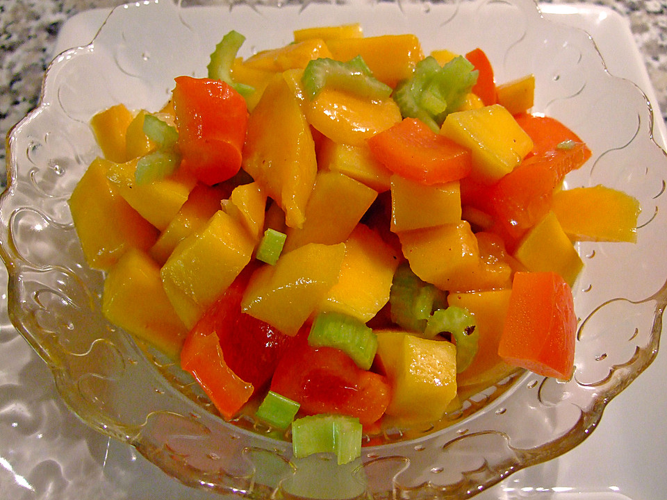 Mangosalat mit Paprika und Sellerie von ApolloMerkur | Chefkoch.de