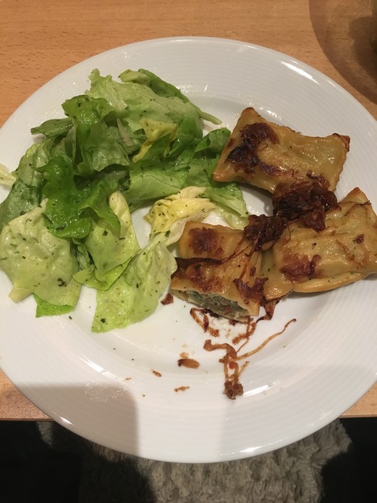 Geschmälzte Maultaschen - mit fast geschmolzenen Zwiebeln von ...