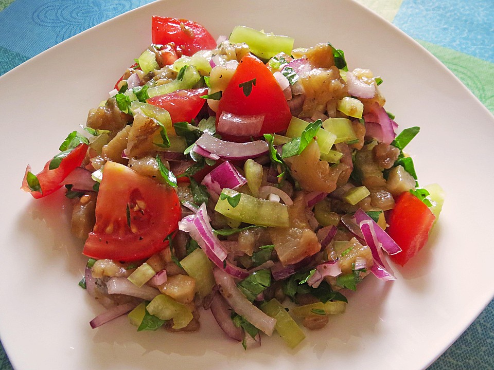 Bildergebnis für Mediterraner Auberginensalat