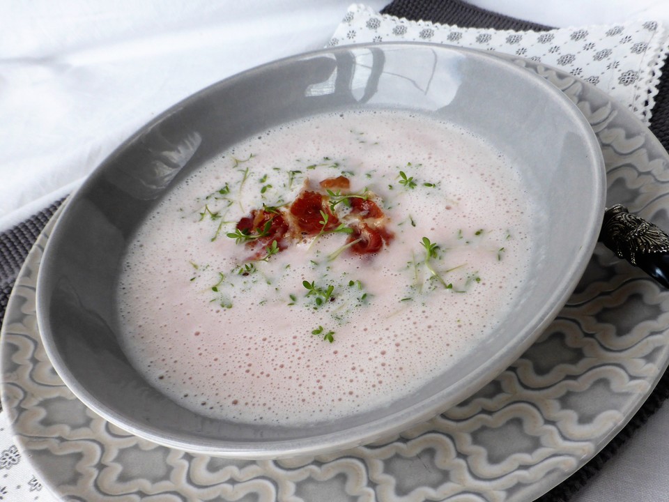 Radieschensuppe mit Frischkäse und Kresse von PinkMummy | Chefkoch.de