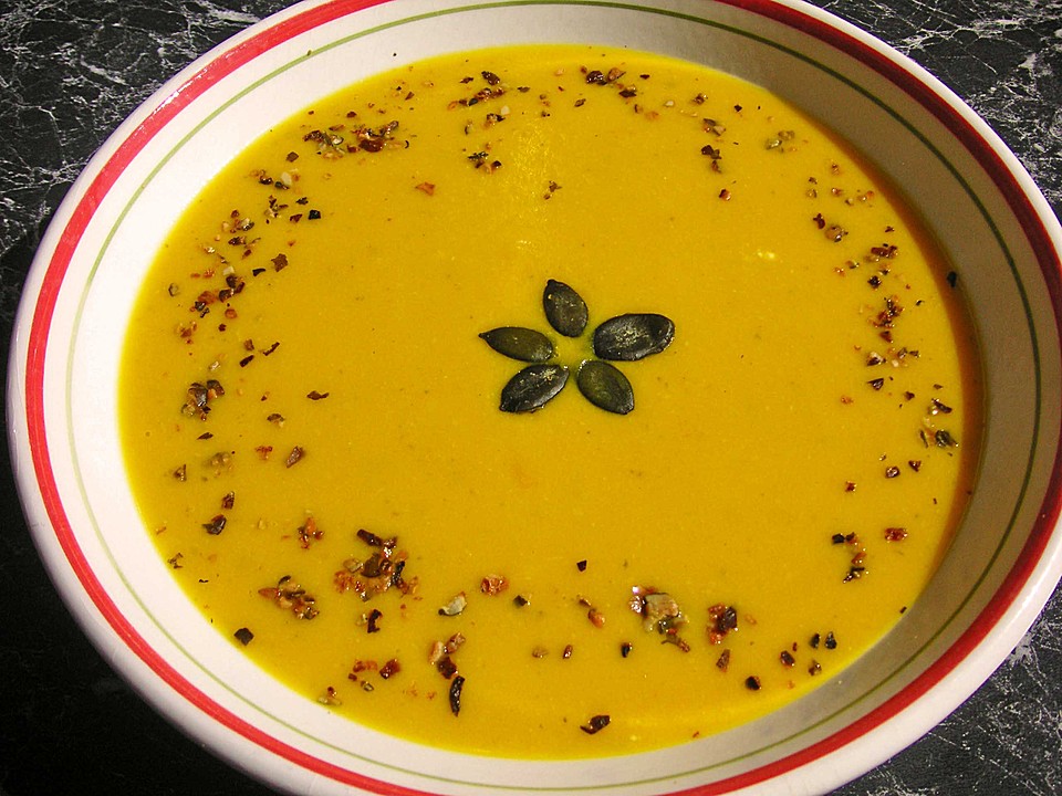 Kürbis-Ingwersuppe mit Honig und Kokosmilch von Harry1953 | Chefkoch.de