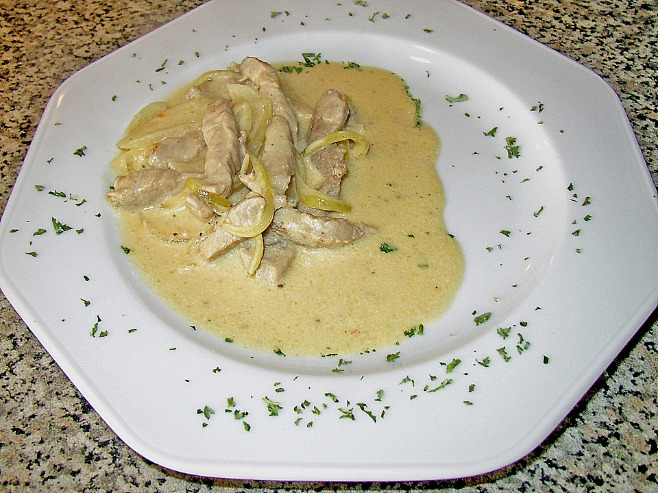 Schweinegeschnetzeltes in Bier - Senf - Soße von Icewoman | Chefkoch.de