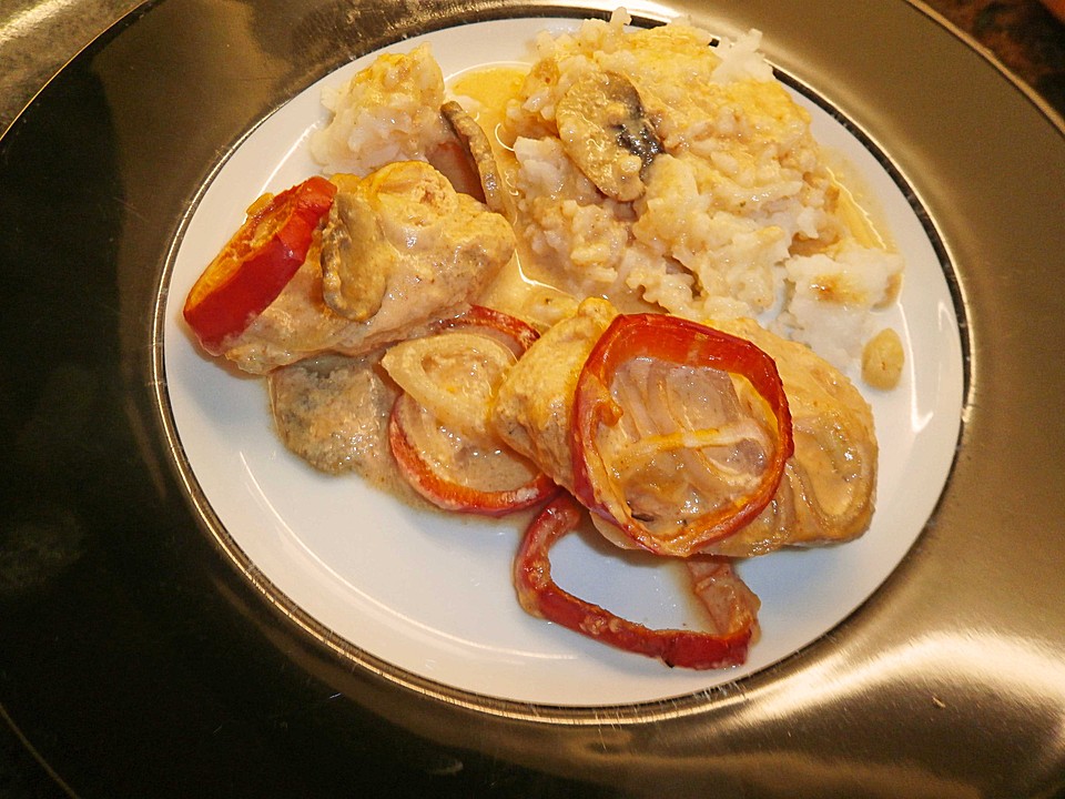 Zwiebel - Paprika - Sahne Hähnchen von ajnom | Chefkoch.de