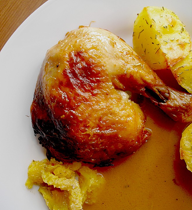 Orangen - Senf - Honig Huhn von Nilatha | Chefkoch.de