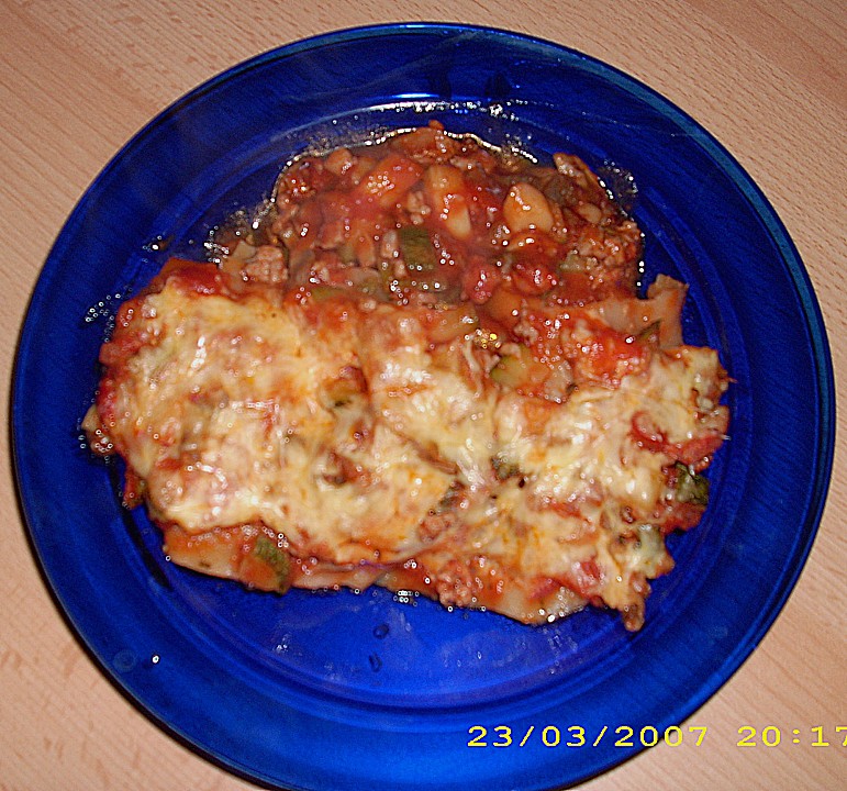 Fitness - Lasagne mit Tomaten, Zucchini und Pilzen von jasmin_c ...