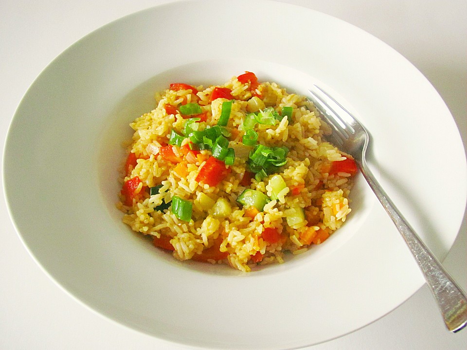 Vegetarische Reis-Gemüsepfanne von Küchenkind202 | Chefkoch.de