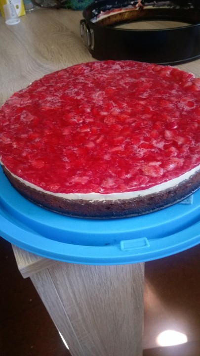 American Strawberry Cheesecake mit Erdbeertopping von Sunny9414 ...