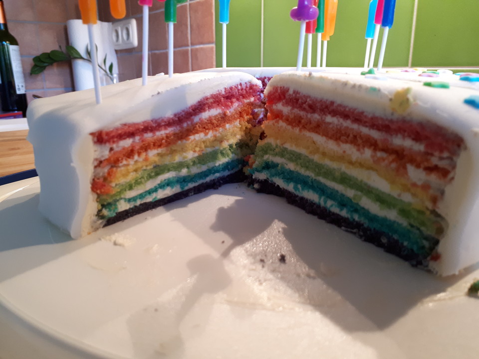 Regenbogenkuchen von momoboutte | Chefkoch.de