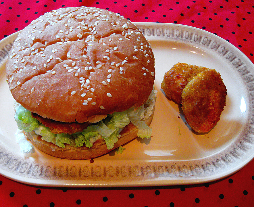 Chicken Nugget Burger, vegetarisch von Schnittblume | Chefkoch.de