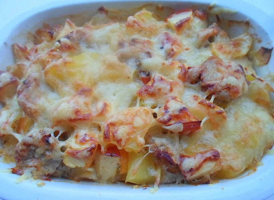 Bratwurst-Kartoffel-Apfel-Auflauf von schmikat | Chefkoch.de