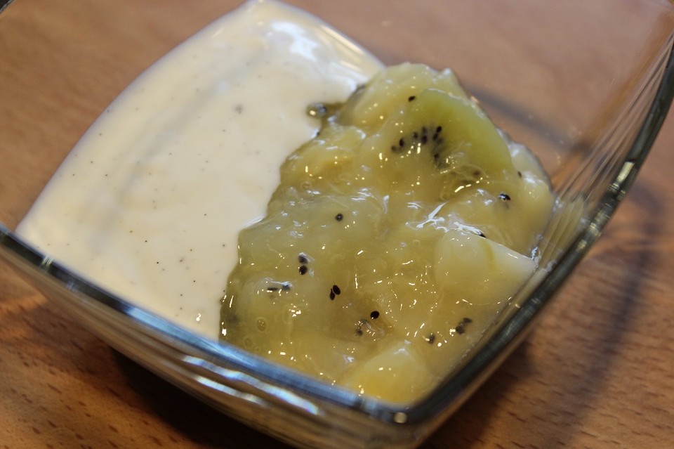 Grüne Grütze mit Vanillejoghurt von Sylvie | Chefkoch.de