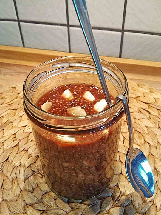 Schoko-Chia-Pudding mit Zimt und Banane von gloryous | Chefkoch.de