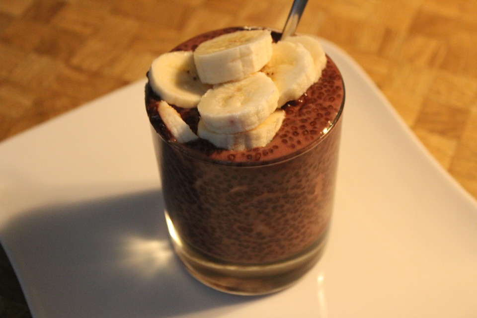 Schoko-Chia-Pudding mit Zimt und Banane von gloryous | Chefkoch.de