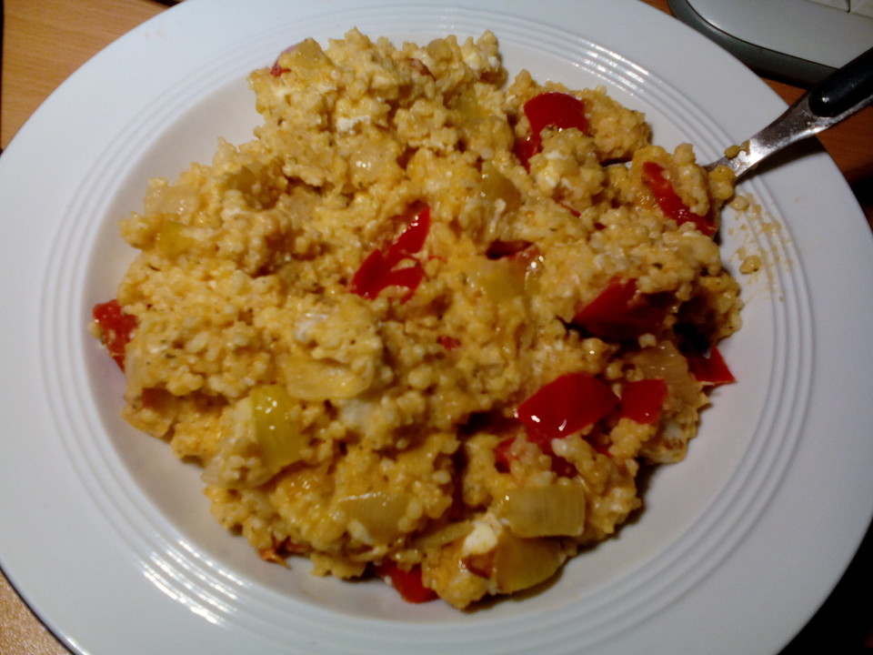 Schnelle Hirse-Paprika-Pfanne mit Feta von alexandra110 | Chefkoch.de
