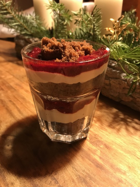 LebkuchenHimbeerDessert im Glas von trachurus Chefkoch.de