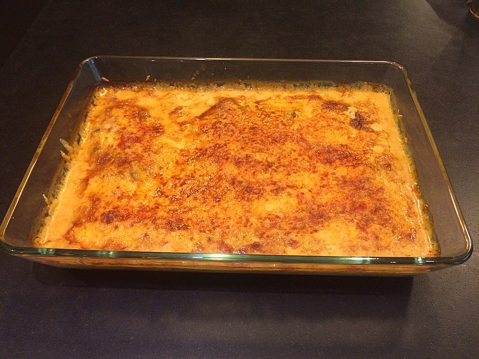 Überbackenes Paprika-Sahne-Hähnchen von TF210308 | Chefkoch.de