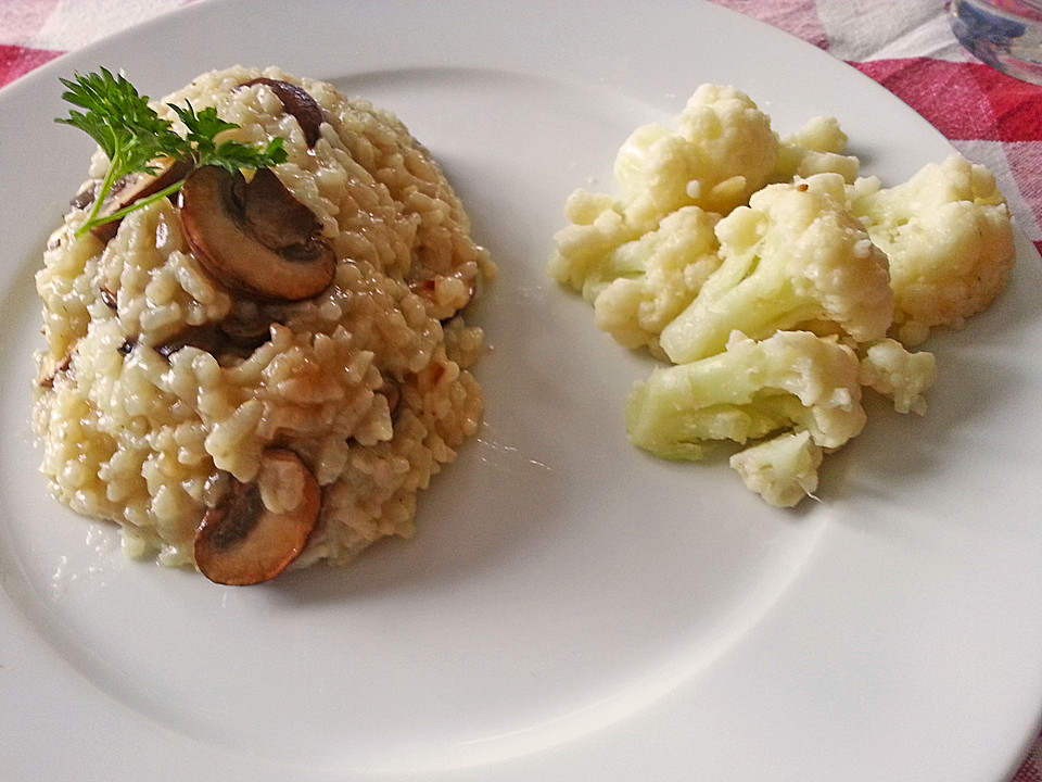 Pilz-Risotto mit Blumenkohl von vegan_stud | Chefkoch.de