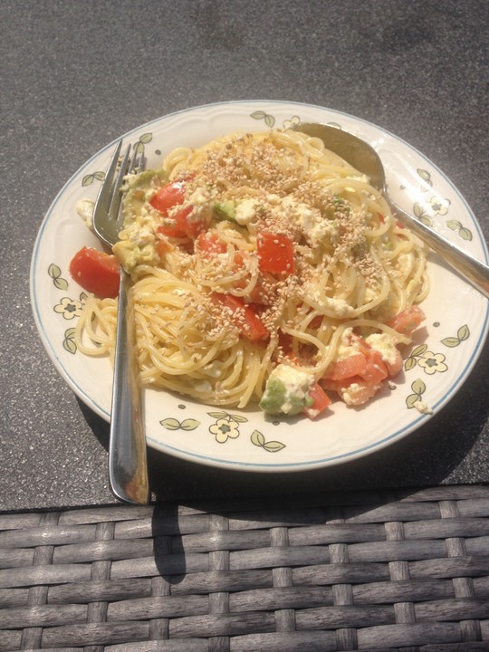 Spaghetti in AvocadoFetaSauce von ideenliebe Chefkoch.de