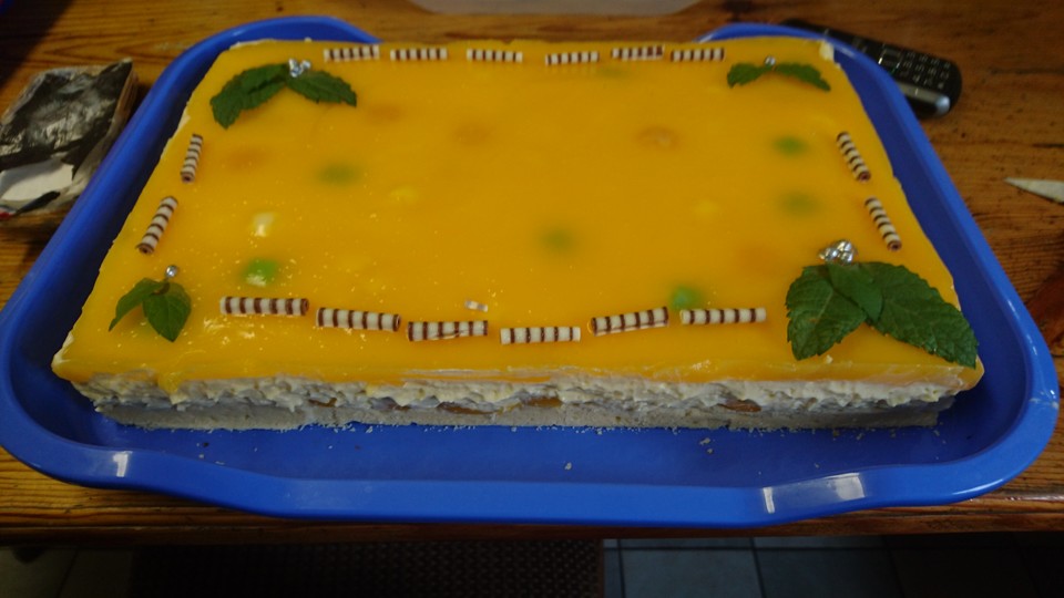 Schnelle Pfirsich - Sahne Torte von zauberin4 | Chefkoch.de