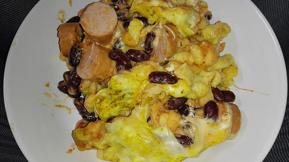 kaesekuchen mit wuerstchen, spätzle mit wurst und bohnen von xana2510 | chefkoch.de, Design ideen