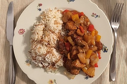 Hähnchen süß-sauer wie beim Chinesen