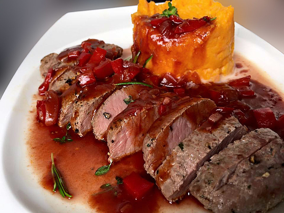 Lammlachse mit Süßkartoffelpüree von fischero66 | Chefkoch.de