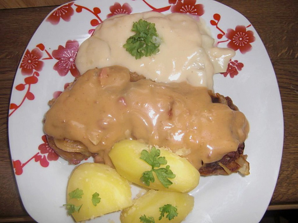 Schweineschnitzel in Käse - Rahm Soße von Tanja | Chefkoch.de