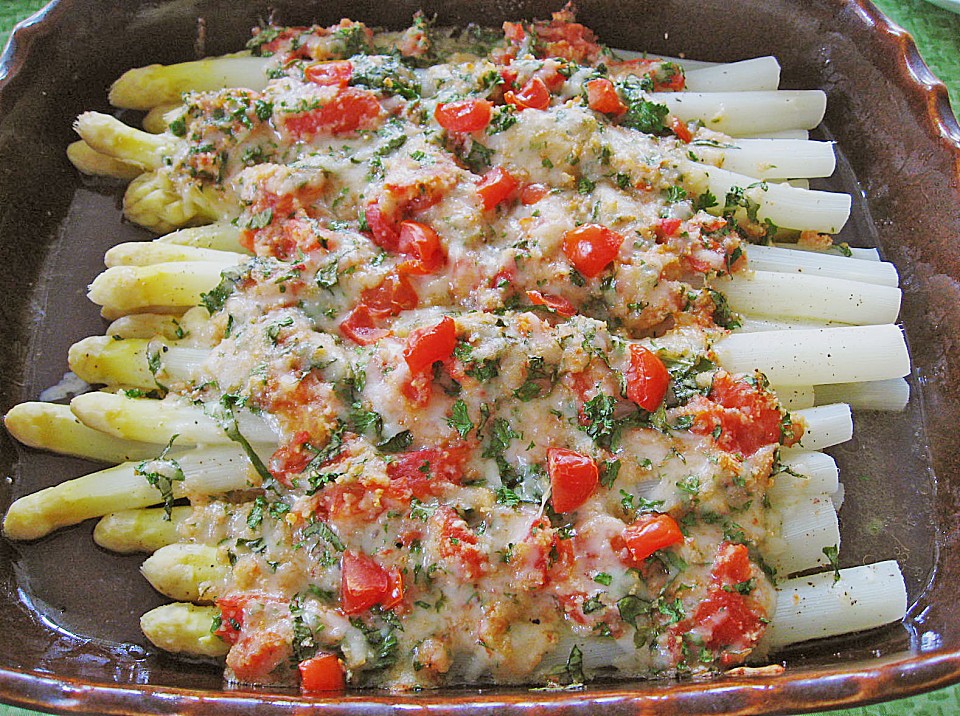 Spargel mit Parmesan-Kruste
