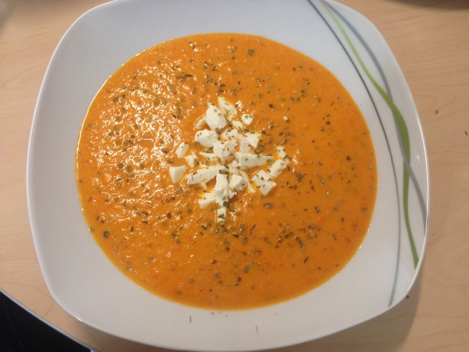 Tomaten-Paprika-Suppe mit Feta von ilia | Chefkoch.de
