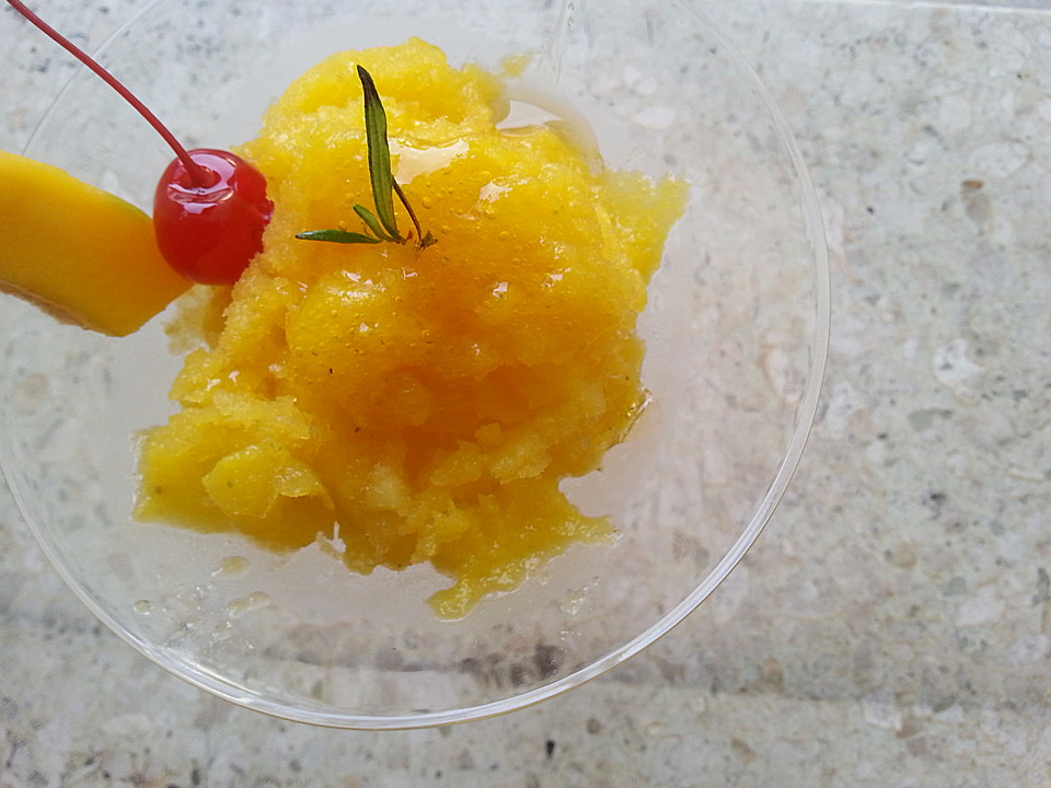 Mango-Rosmarin-Ingwer-Sorbet von mangoldkehlchen | Chefkoch.de