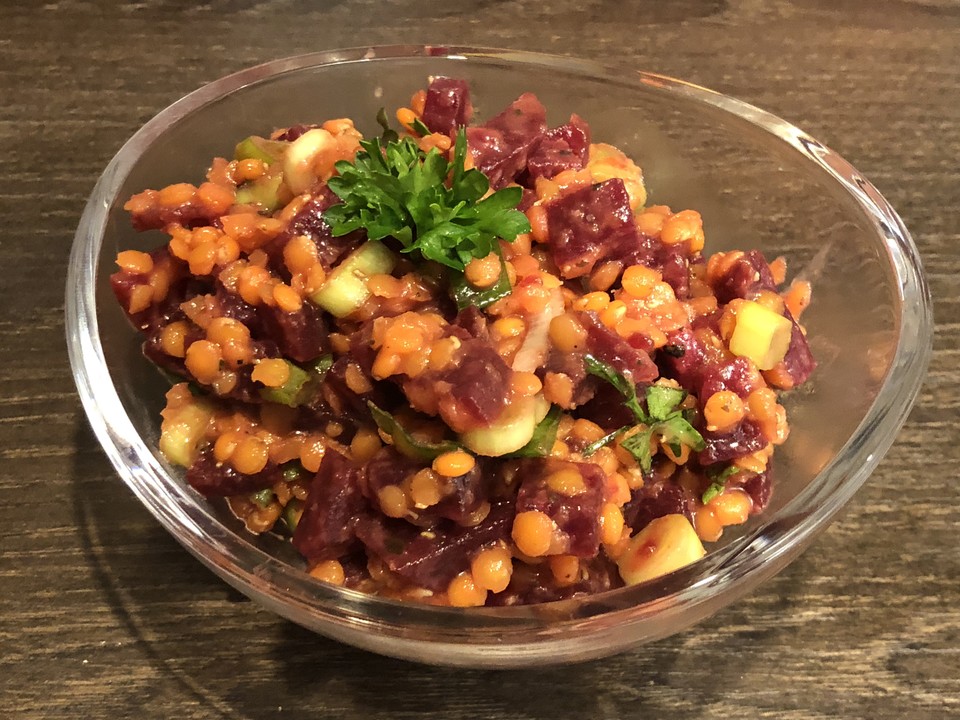 Rote-Linsen-Salat mit Roter Bete von SessM | Chefkoch.de