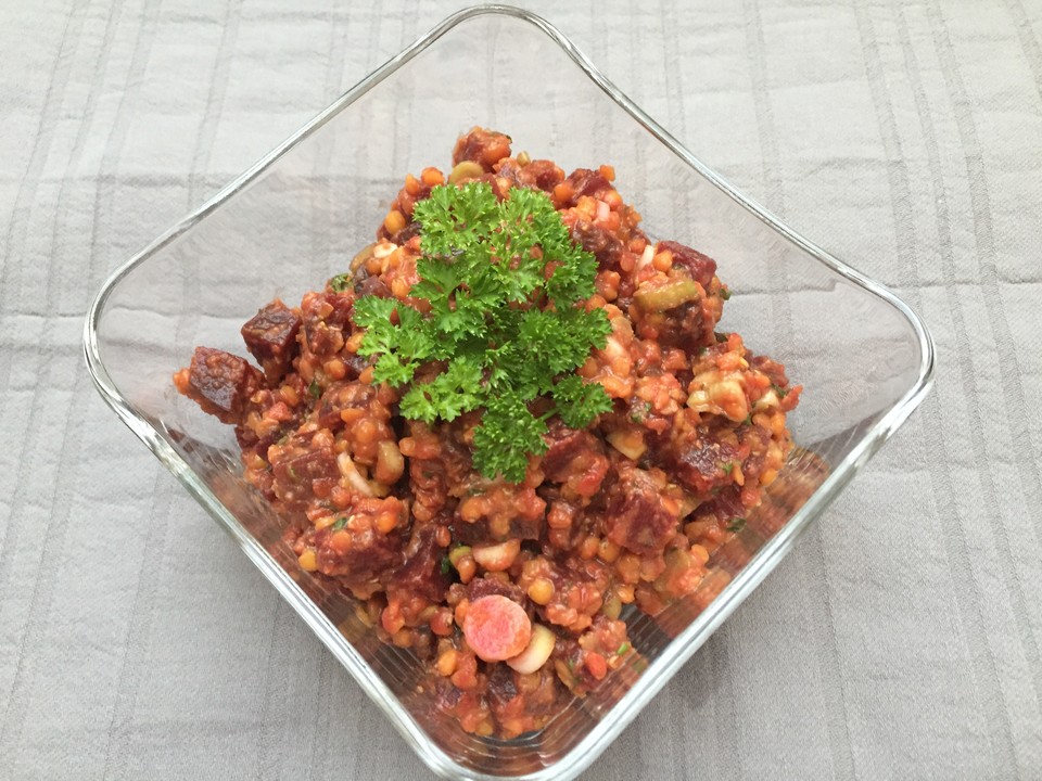 Rote-Linsen-Salat Mit Roter Bete Von SessM | Chefkoch.de