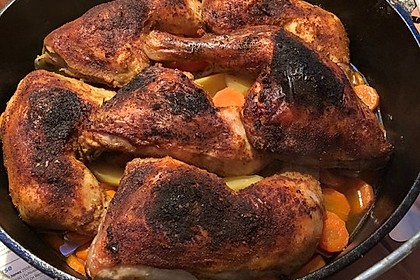 Hähnchenschenkel auf Rosmarinkartoffeln aus dem Dutch Oven von silfi1