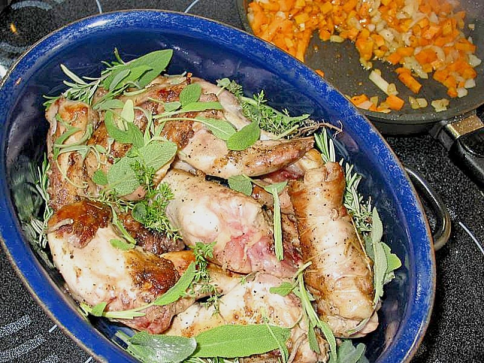 Geschmortes Kaninchen mit Salbei von Sivi | Chefkoch.de