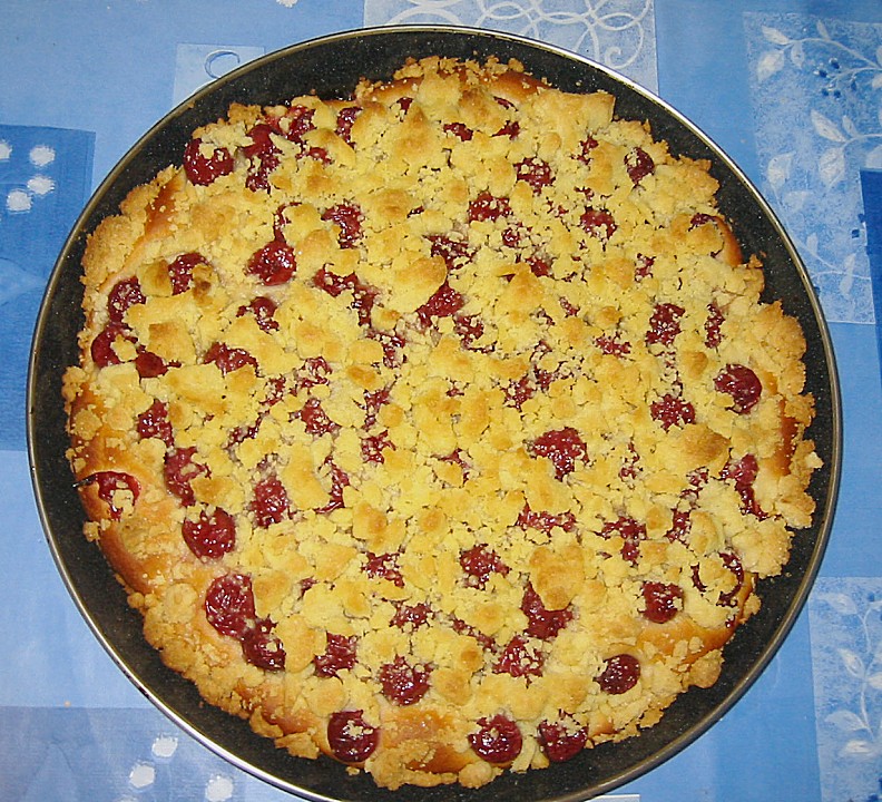 einfacher streuselkuchen mit trockenhefe