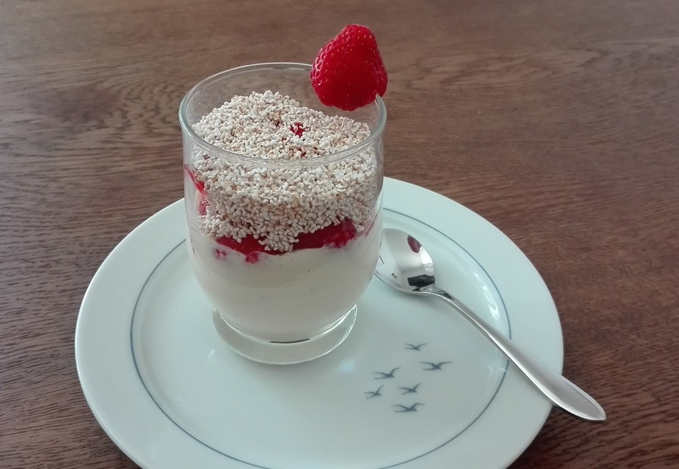 Vanille-Erdbeer-Amarant-Dessert von Jasmin-Petra-Wenzel | Chefkoch.de