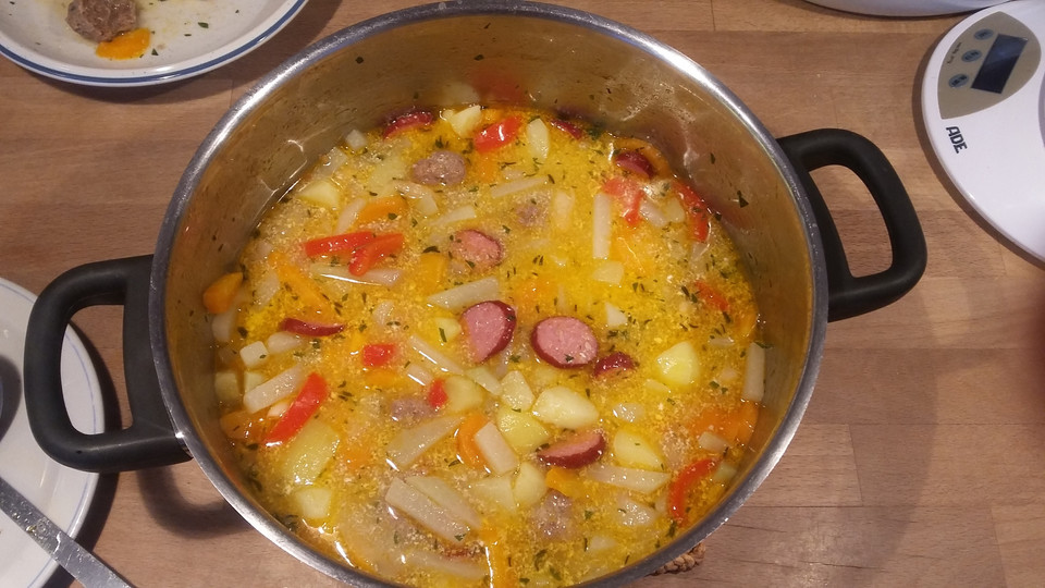 Gemüseeintopf mit Fleischbällchen und Cabanossi von lucky47 | Chefkoch.de