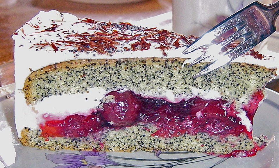 Mohn - Kirsch - Torte von hippo62 | Chefkoch.de