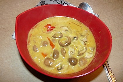 Kokos - Orangen - Ingwersuppe mit Huhn 8