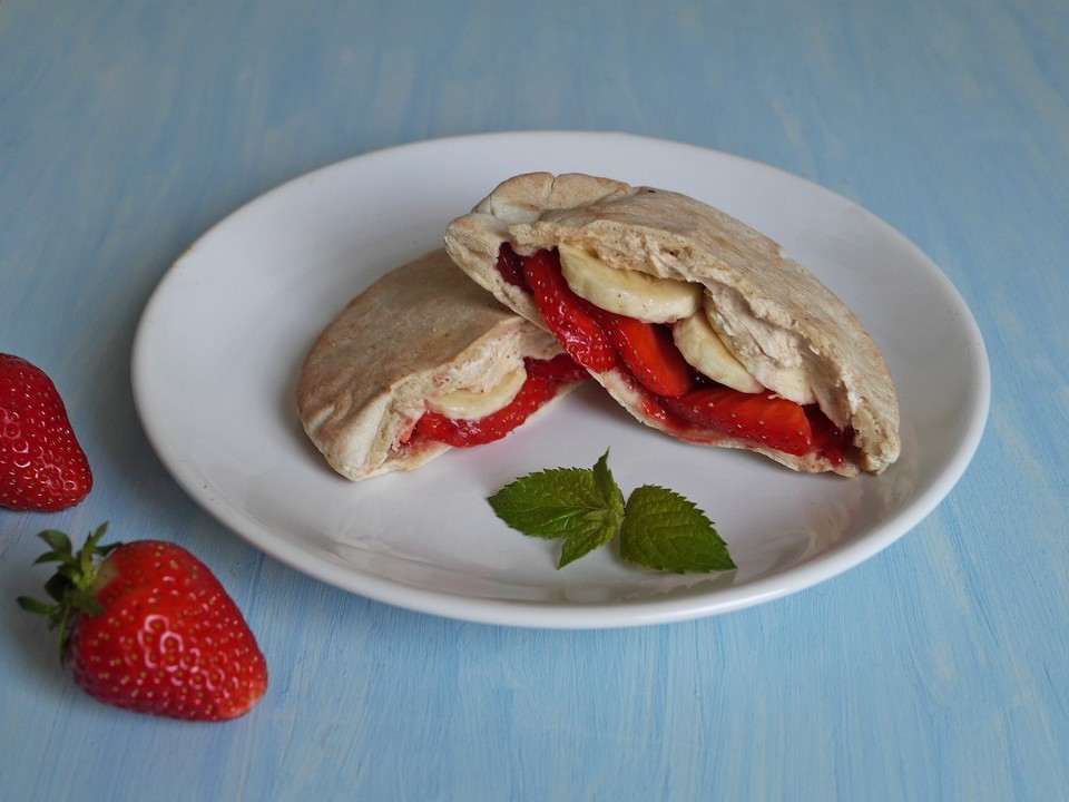 Pita-Brot mit Frischkäse- und Fruchtfüllung von ars_vivendi | Chefkoch.de