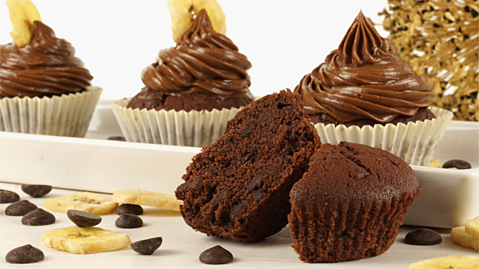 Schokoladen-Bananen-Muffins oder Cupcakes von Evas_Backparty | Chefkoch.de